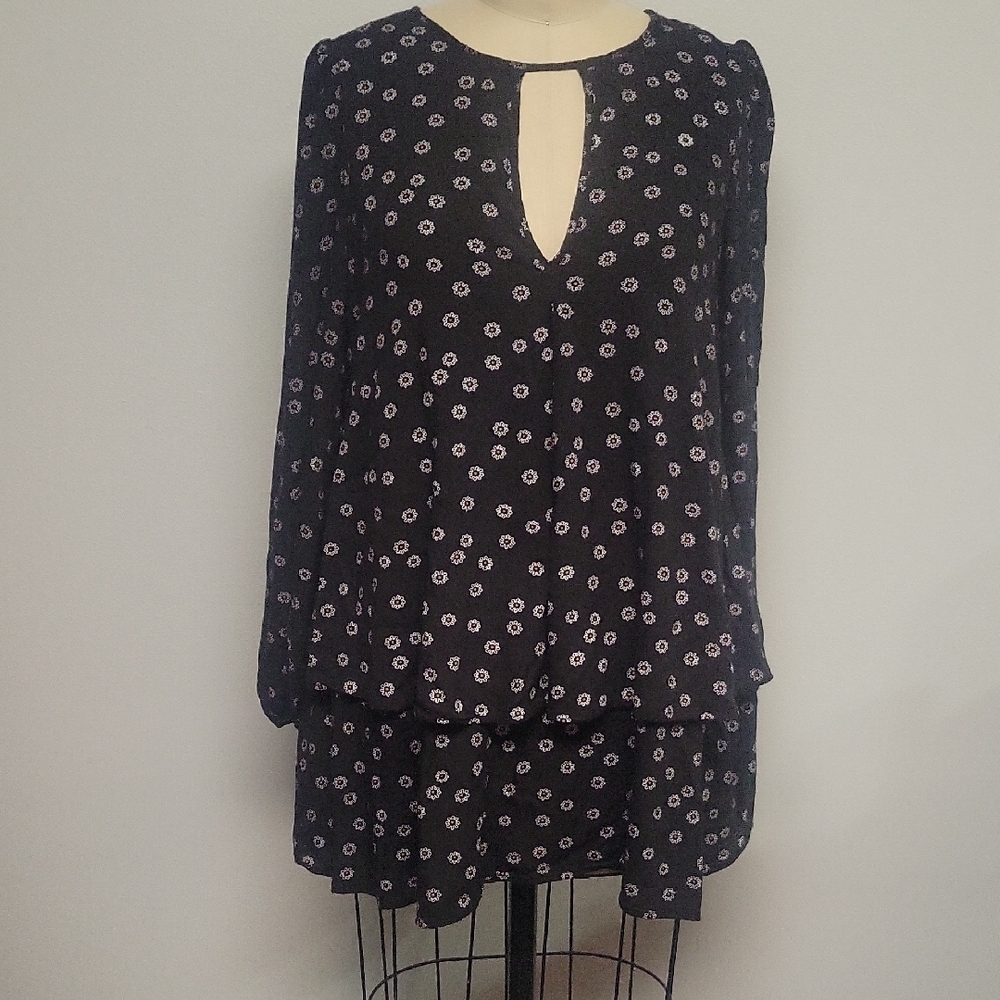 Free People Black and White Floral Dress